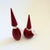 A pair of vintage Swedish Tomte figures made of wood with a fabric scarves. Natural colored wood at the faces with a...