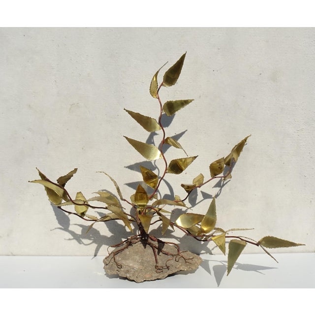 d'Haeseleer Daniel, Brutalist Tree on Rock, 1970s, Brass, Metal and Stone For Sale - Image 13 of 13