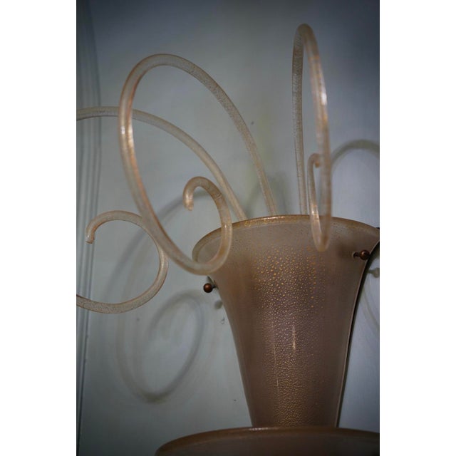 1990s Murano Art Glass and Brass Wall Light, 1990 For Sale - Image 5 of 10