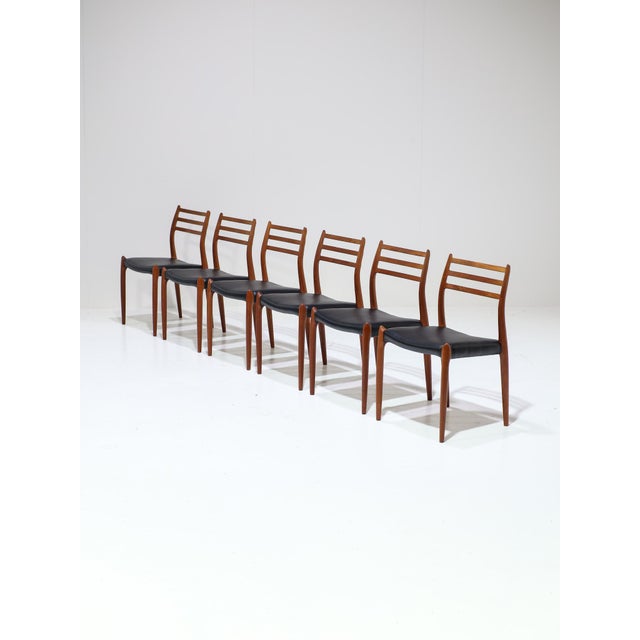 Model 78 Dining Chairs in Teak by Niels Otto Møller for J.L. Møllers, Denmark, 1960s, Set of 6 For Sale - Image 14 of 14