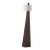 Obelisk Floor Lamp - 63", Dark Walnut Wood, White Cotton-Linen Shade For Sale