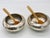Made in Spain, these matching vintage sugar bowls have the letter "K" engraved on each one. Both bowls come with a carved...