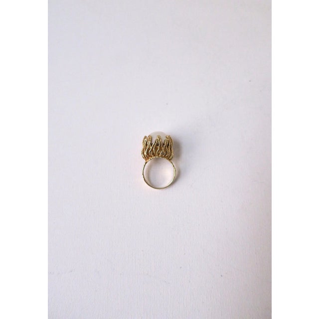 Pearl and Gold Cocktail Ring, Circa Mid-20th Century For Sale - Image 12 of 12