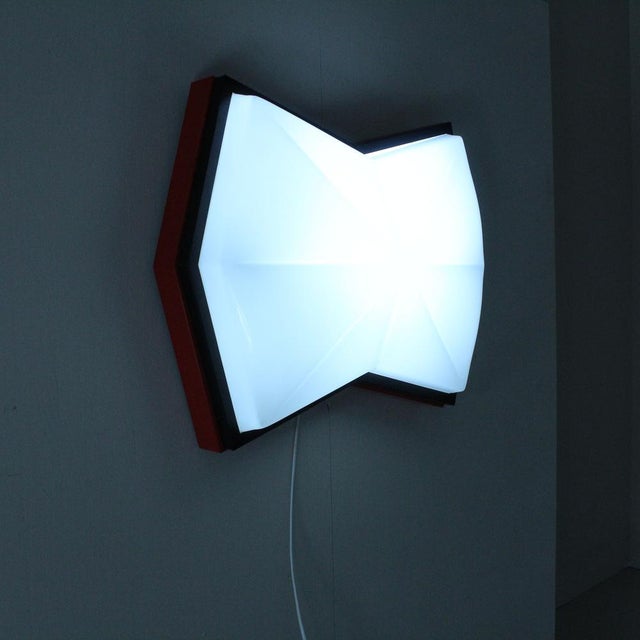 Space Age Style Red Ceiling Light, 1980 For Sale - Image 5 of 13