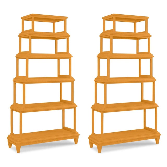 Casa Cosima Home Jules Etagere in Dash of Curry - a Pair For Sale - Image 4 of 4