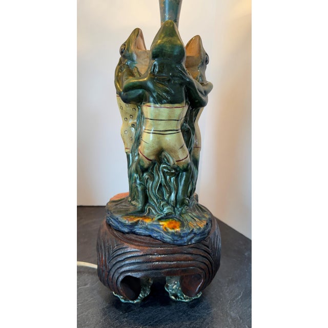 Vintage Frederick Cooper Frogs Lamps, a Pair For Sale - Image 10 of 18
