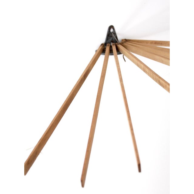 Antique Folding Wooden Wall Drying Rack For Sale - Image 9 of 10