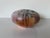 Striking vintage handmade studio pottery vase featuring a sculptural low-profile form with a wide mouth and an expressive...