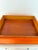 Vintage Orange Vinyl Storage Ottoman, Rectangular For Sale - Image 11 of 12