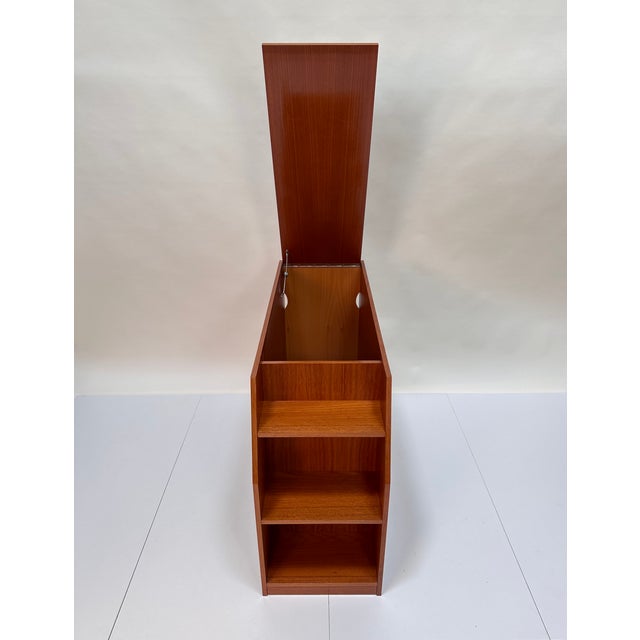 Brutalist Design Teak Storage Unit or Room Divider with Shelves, Denmark, 1970s For Sale - Image 12 of 18