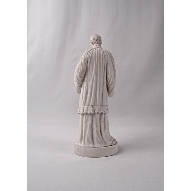 Ceramic and Bisque Saint Anthony of Padua with the Child Jesus, 19th Century For Sale - Image 5 of 13