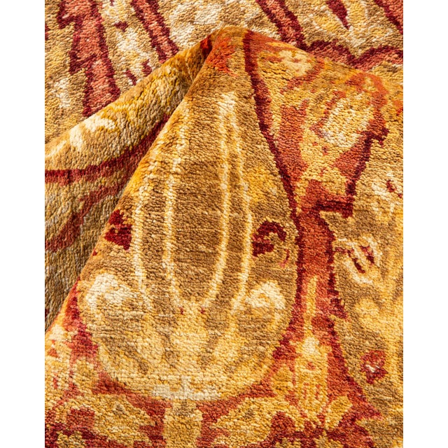 Textile Mogul, One-of-a-Kind Hand-Knotted Area Rug - Yellow, 10' 4" x 14' 0" For Sale - Image 7 of 8