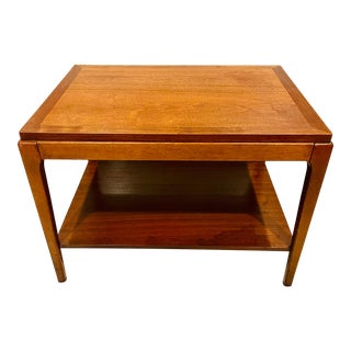 1960s Walnut Lane Rhythm Two-Tiered Side End Table For Sale