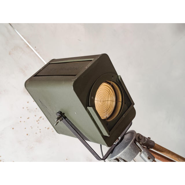 Green Patt 45 Theater Light on Wooden Tripod from Strand Electric, 1960s For Sale - Image 15 of 18