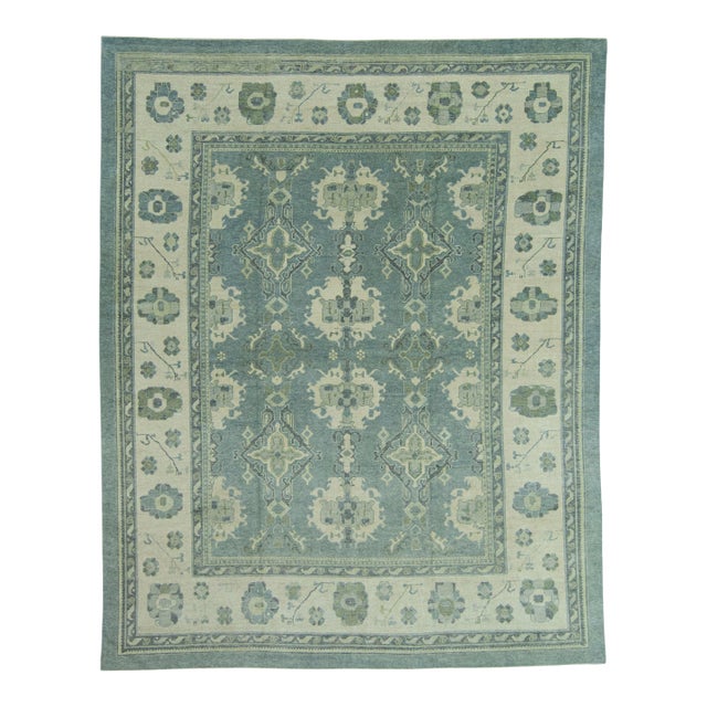 Turkish Oushak Rug 12'6" x 15'6" #19388 For Sale