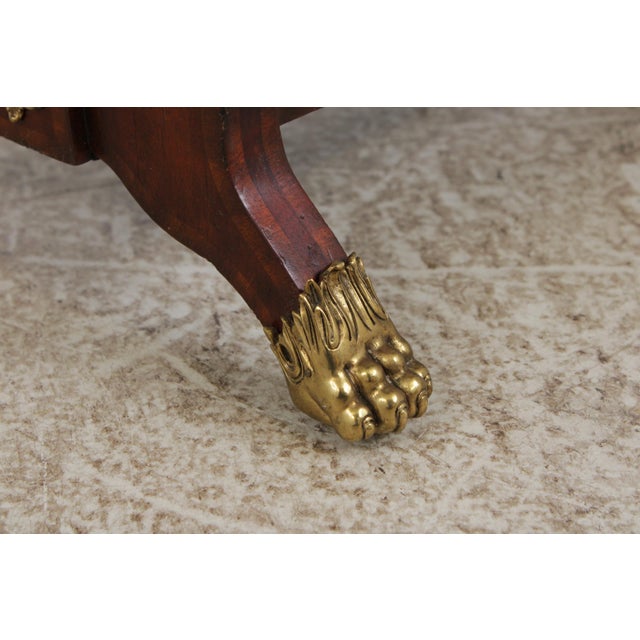 Maitland Smith Regency Mahogany Magazine Table For Sale - Image 11 of 16