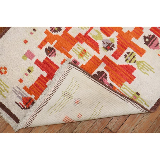 Traditional Abstract Vintage Tibetan Rug rug no.j3653 For Sale - Image 3 of 9