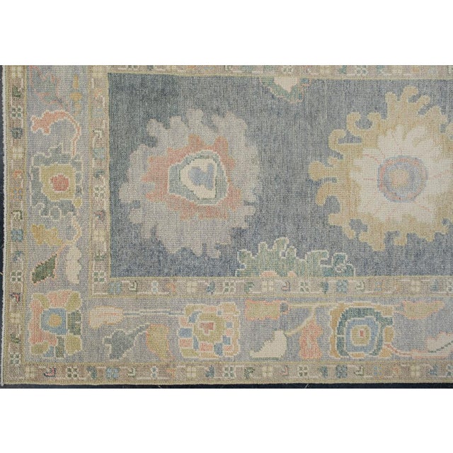 Turkish Turkish Oushak Rug 3'10" x 11'5" For Sale - Image 3 of 10