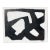 “Abstract Composition in Black and White 3”, Original Contemporary Acrylic Painting on Canvas by CL Auker For Sale