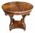 Ethan Allen Empire Revival Mahogany Round Center Table With Greek Key Inlay and Brass Banding For Sale