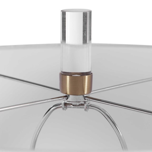 Tripod Table Lamp with Acrylic and Brushed Brass Legs and ...