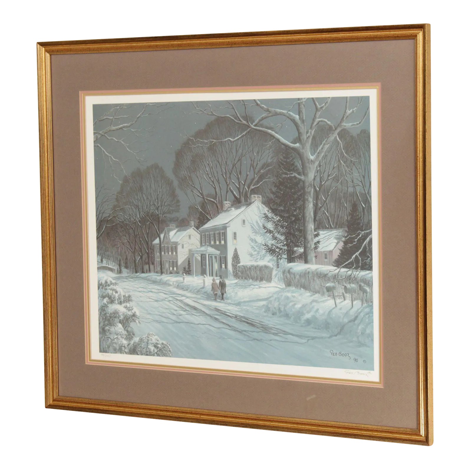 1990s 'Dyerstown Road' Rustic Winter Fine Art Print by George Booz ...