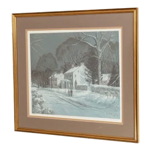 1990s 'Dyerstown Road' Rustic Winter Fine Art Print by George Booz