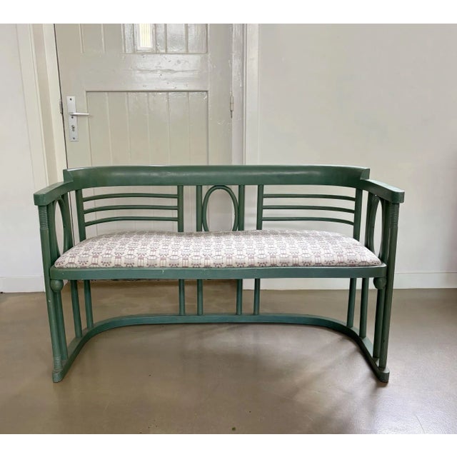 Austrian Fledermaus Bench by Josef Hoffmann, 1930s For Sale - Image 3 of 14
