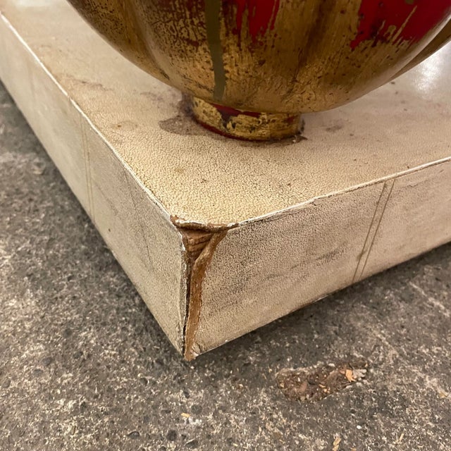 1980s Leather Wrapped Coffee Table For Sale - Image 9 of 12