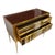 Vintage Murano glass sideboard, handcrafted on the Venetian island by master glassblowers. The top is burgundy glass,...