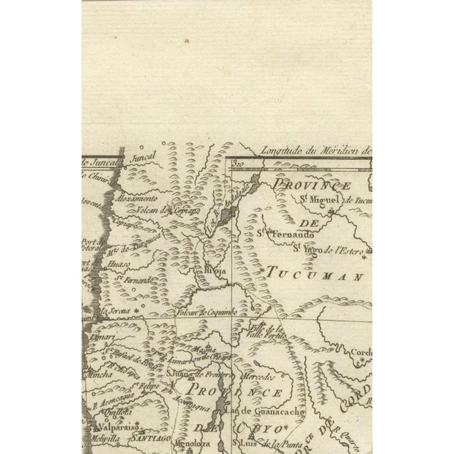 Chile from Peru to Cape Horn Enlightenment Map by Rigobert Bonne, 1780s For Sale - Image 4 of 12