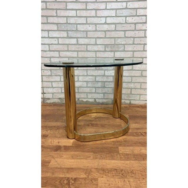 Pace Collection Hollywood Regency Brass Console & Side Table by Leon Rosen for Pace For Sale - Image 4 of 13