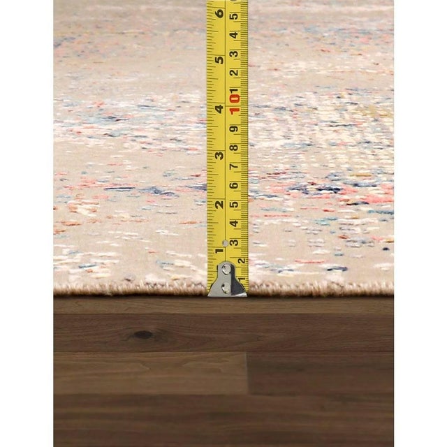 2020s Pasargad Home Modern Multi Silk & Wool Area Rug- 8'11'' X 12' 3'' For Sale - Image 5 of 6