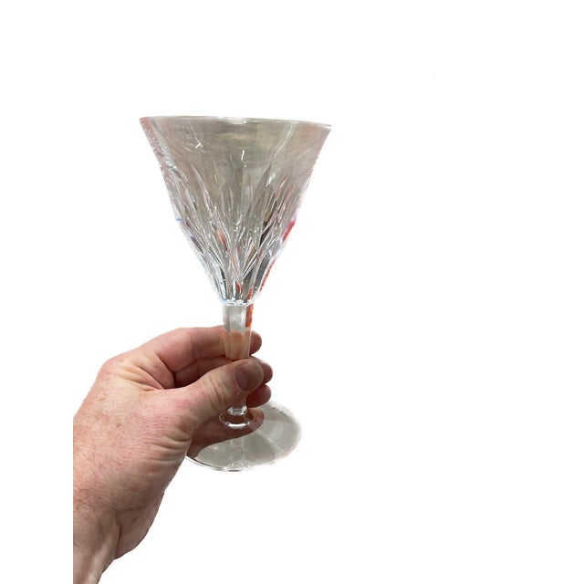 Glass 1940, Royal Leerdam "Contessa" Crystal Claret Glasses - Set of 8 For Sale - Image 7 of 9