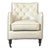 Jhs Wellington Antique Ivory Leather Chair For Sale