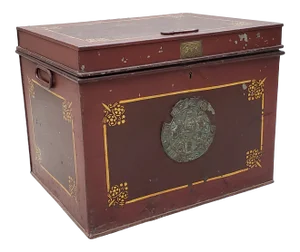 Antique (Dated 1849) English Safe Box "Milner's Portable Fire Resist Patent 212"