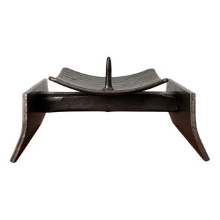 Mid-Century Modern Brutalist Wrought Iron Candleholder, 1960s For Sale