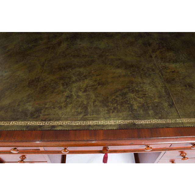 Antique Victorian Flame Mahogany Desk, 1800s For Sale - Image 4 of 18