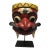 Wooden Mask on Base Red and Yellow For Sale