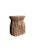 Contemporary Sculptural Teak Wood Side Table Organic Fluted Form With Hand-Carved Texture For Sale - Image 3 of 7