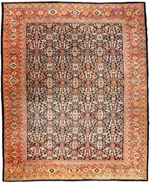 Vintage Trellis Design Turkish Rug - 7'9" × 10′8″
