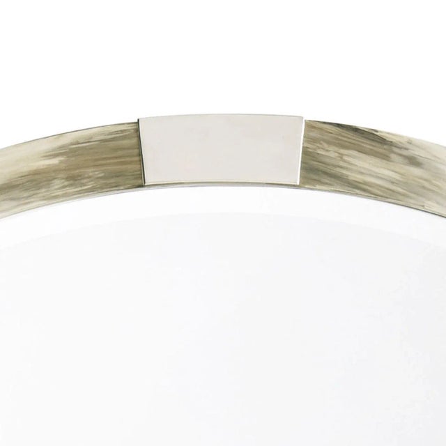 Modern Modern Faux Horn Round Mirror For Sale - Image 3 of 3