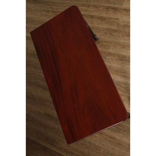 Brown Antique American Empire Mahogany Flip-Top Games Table For Sale - Image 8 of 12