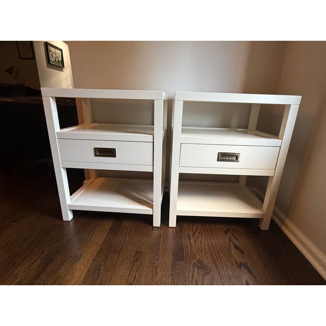 Pottery Barn Lonny Bedside Tables For Sale - Image 4 of 6