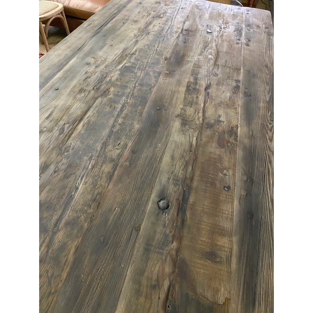 Timothy Oulton Sassafras & Iron Modern Dining Table For Sale - Image 9 of 13