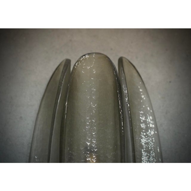 Mid-Century Modern Italian Murano Glass Smoked Color Wall Light For Sale - Image 3 of 8