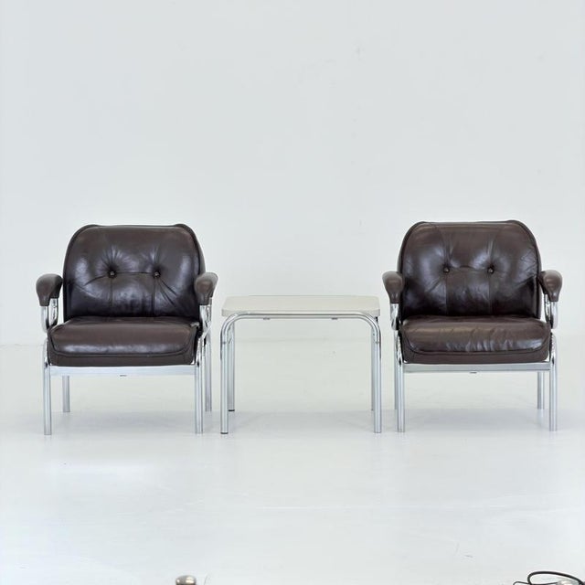1 of 3 Mid-Century Girsberger Eurochair White Coffee Table, Swiss 1980s For Sale - Image 13 of 18