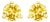 14K Yellow Gold 3-Prong Martini Set 2.0 Cttw Yellow Lab Grown Diamond Solitaire Stud Earrings For Sale