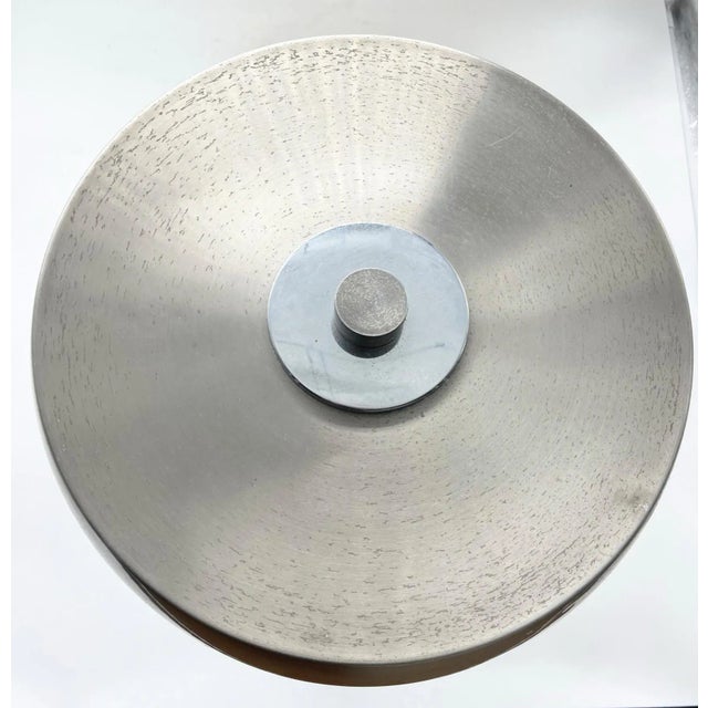 Mid-Century Modern Nickel-Plated Aluminum Table Lamp, Italy, 1960s For Sale - Image 3 of 5