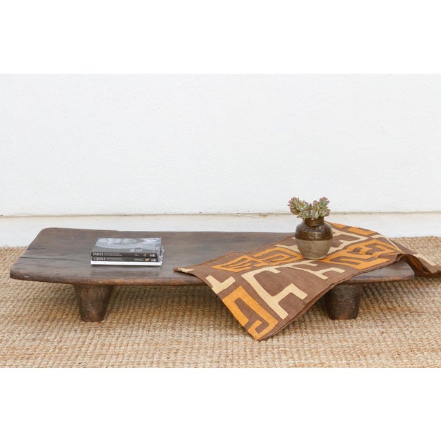 Dark Brown Rustic Senufo Low Coffee Table For Sale - Image 10 of 10